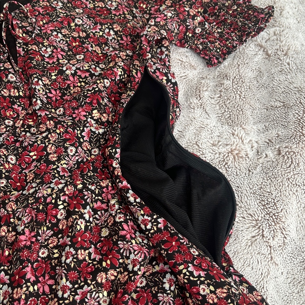 Aqua Floral Midi Dress - Picture 10 of 11